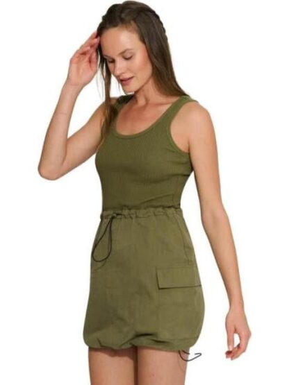 VESTIDO CARGO VERDE OLIVO HOLLY LAND - Image 3