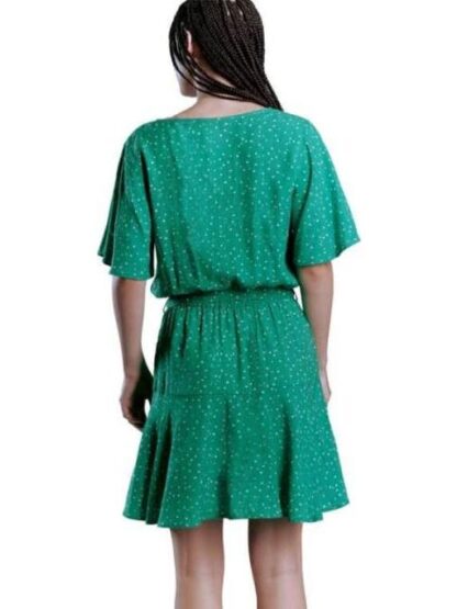 VESTIDO CORTO ESTAMPADO VERDE HOLLY LAND - Image 3