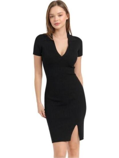 VESTIDO CON ABERTURA NEGRO HOLLY LAND - Image 3