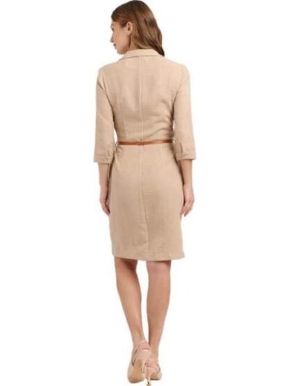 VESTIDO CON CINTURON CAMEL YAELI FASHION - Image 3