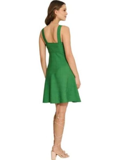 VESTIDO CORTO DE LINO VERDE HOLLY LAND - Image 3