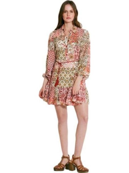 VESTIDO CORTO ESTAMPADO MULTICOLOR HOLLY LAND