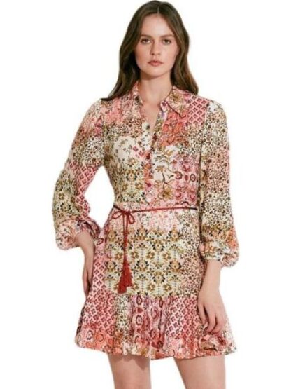 VESTIDO CORTO ESTAMPADO MULTICOLOR HOLLY LAND - Image 5