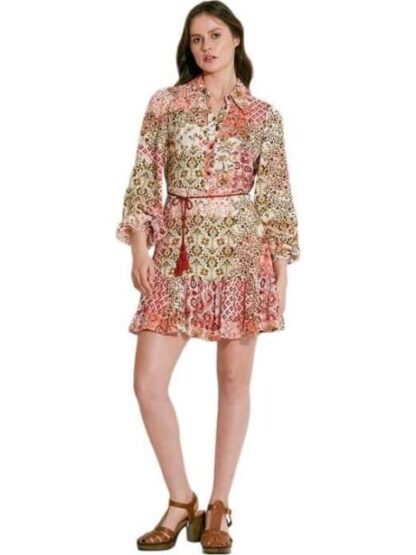 VESTIDO CORTO ESTAMPADO MULTICOLOR HOLLY LAND - Image 6