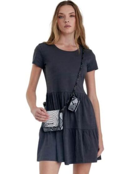 VESTIDO CORTO GRIS HOLLY LAND - Image 3