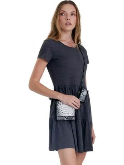 VESTIDO CORTO GRIS HOLLY LAND - Image 4