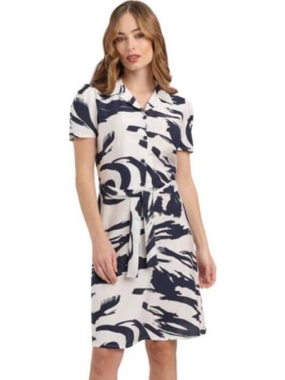 VESTIDO DAMA CONTEMPORANEA AZUL MARINO YAELI FASHION - Image 2