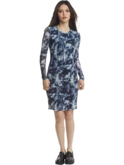 VESTIDO MESH MANGA LARGA NEGRO HOLLY LAND - Image 4