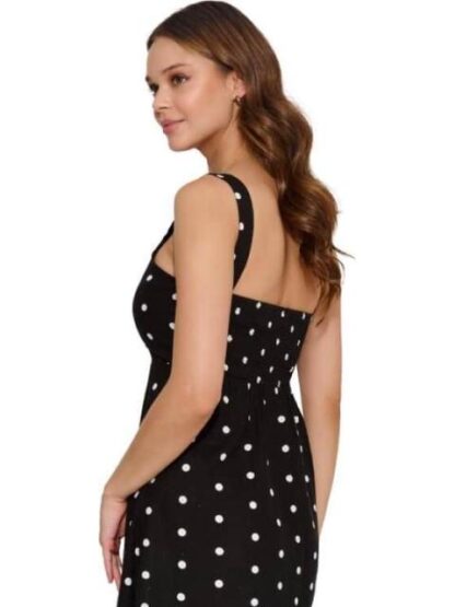 VESTIDO DE LINO PUNTOS NEGRO HOLLY LAND - Image 3