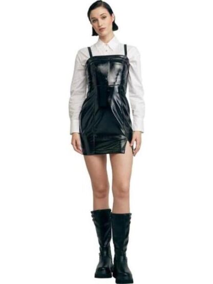 VESTIDO EFECTO PIEL NEGRO HOLLY LAND