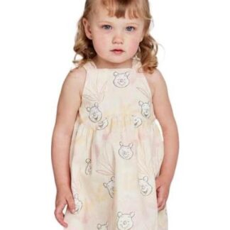 VESTIDO ESTAMPADO APLICACIONES AMARILLO WINNIE THE POOH