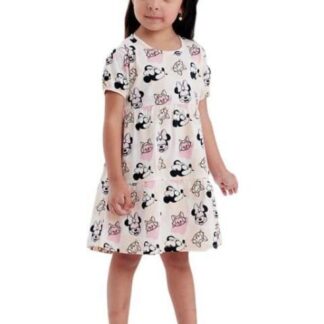 VESTIDO ESTAMPADO APLICACIONES CORAL MINNIE MOUSE