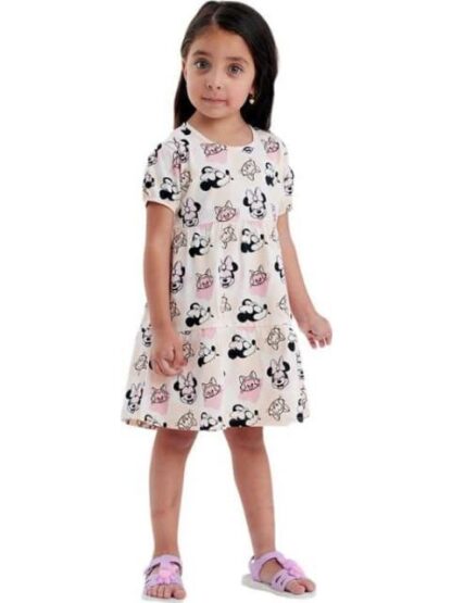 VESTIDO ESTAMPADO APLICACIONES CORAL MINNIE MOUSE