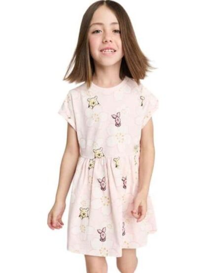VESTIDO ESTAMPADO APLICACIONES CORAL WINNIE THE POOH - Image 4