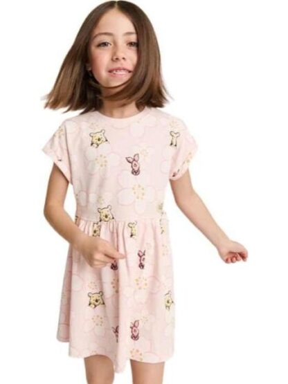 VESTIDO ESTAMPADO APLICACIONES CORAL WINNIE THE POOH - Image 5