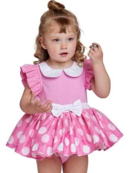 VESTIDO ESTAMPADO APLICACIONES ROSA DISNEY BABY