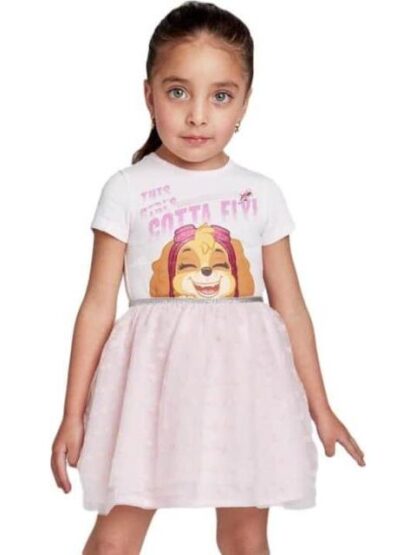 VESTIDO ESTAMPADO APLICACIONES ROSA PAW PATROL - Image 2