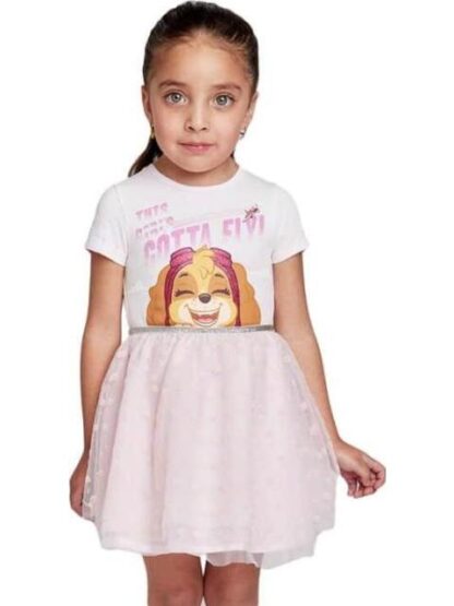 VESTIDO ESTAMPADO APLICACIONES ROSA PAW PATROL - Image 4
