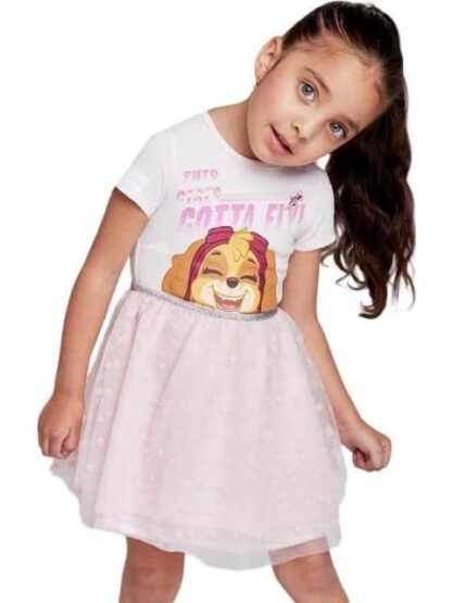 VESTIDO ESTAMPADO APLICACIONES ROSA PAW PATROL - Image 5