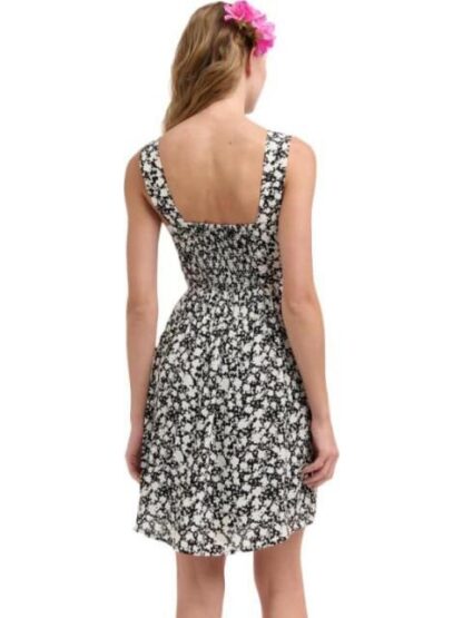 VESTIDO ESTAMPADO BLANCO/NEGRO HOLLY LAND - Image 2
