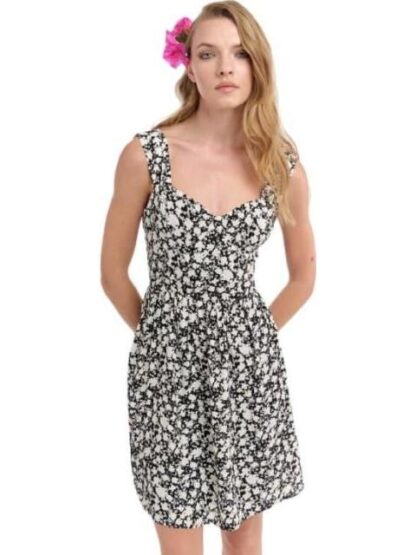 VESTIDO ESTAMPADO BLANCO/NEGRO HOLLY LAND - Image 5