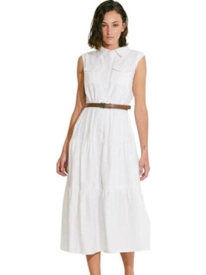 VESTIDO LARGO CAMISERO BLANCO HOLLY LAND - Image 2
