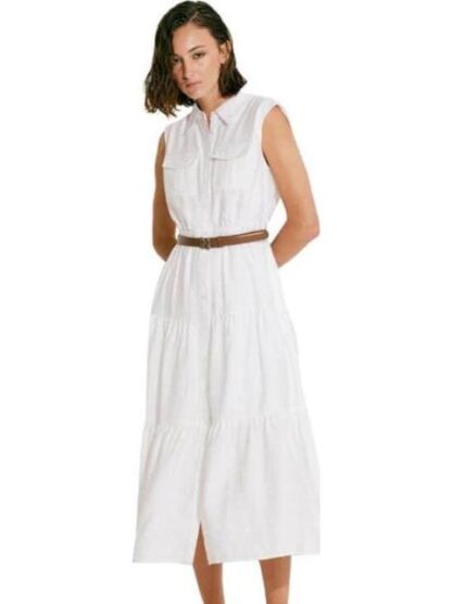 VESTIDO LARGO CAMISERO BLANCO HOLLY LAND - Image 3