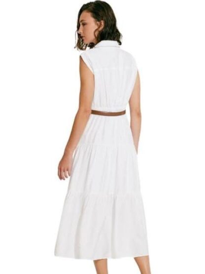 VESTIDO LARGO CAMISERO BLANCO HOLLY LAND - Image 4