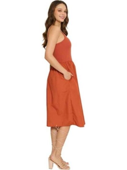 VESTIDO LARGO CON COPAS NARANJA HOLLY LAND - Image 6