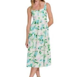 VESTIDO LARGO DE LINO FLOREADO HOLLY LAND