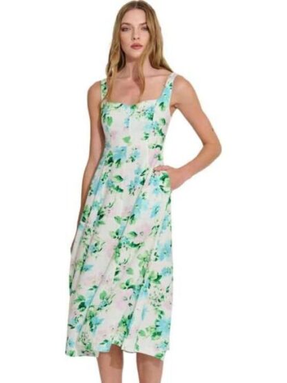 VESTIDO LARGO DE LINO FLOREADO HOLLY LAND - Image 4