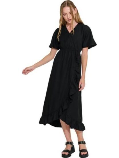 VESTIDO LARGO DE LINO NEGRO HOLLY LAND - Image 5