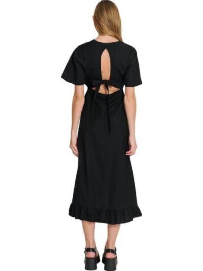 VESTIDO LARGO DE LINO NEGRO HOLLY LAND - Image 6