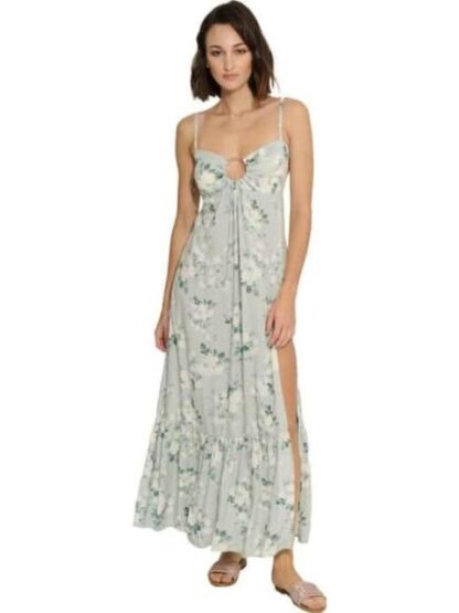 VESTIDO LARGO ESTAMPADO AZUL TURQUESA HOLLY LAND - Image 3