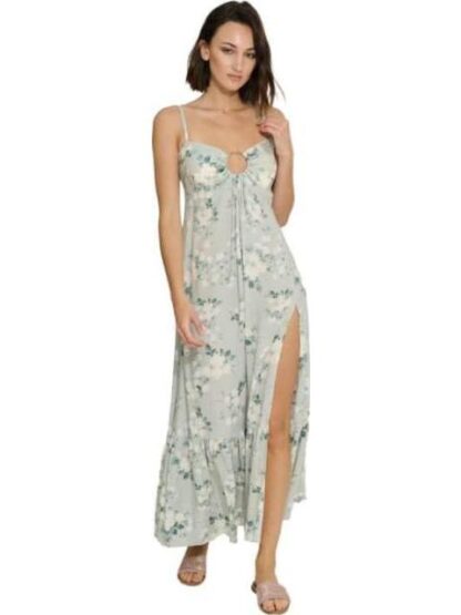 VESTIDO LARGO ESTAMPADO AZUL TURQUESA HOLLY LAND - Image 4