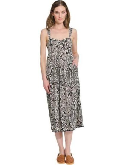VESTIDO LARGO ESTAMPADO NEGRO HOLLY LAND