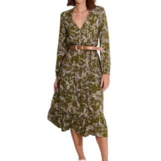 VESTIDO LARGO ESTAMPADO VERDE HOLLY LAND