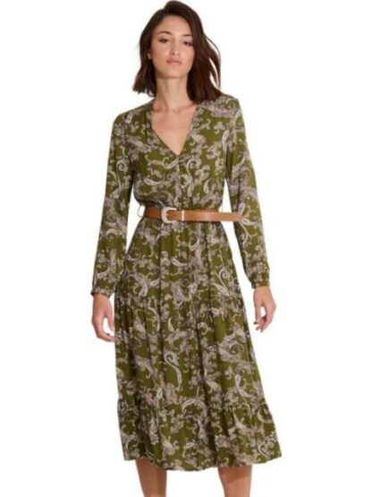 VESTIDO LARGO ESTAMPADO VERDE HOLLY LAND - Image 4