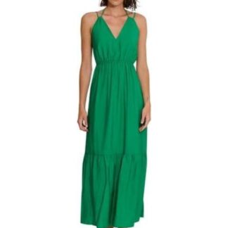 VESTIDO LARGO LISO VERDE HOLLY LAND