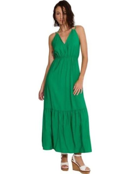 VESTIDO LARGO LISO VERDE HOLLY LAND - Image 2