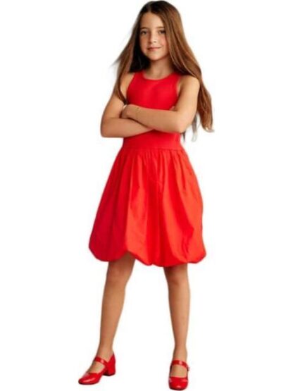 VESTIDO MANGAS GLOBO ROJO HOLLY LAND KIDS - Image 2