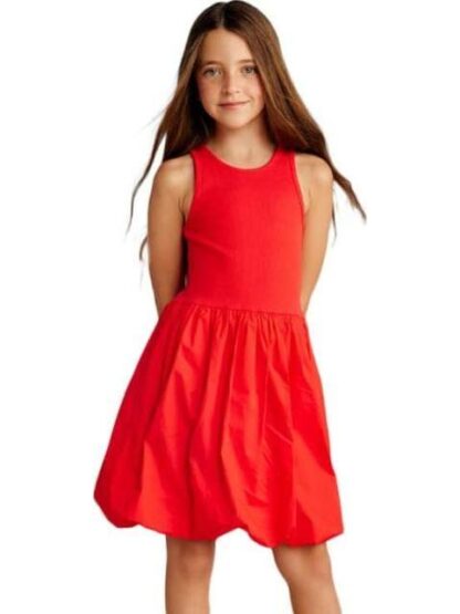 VESTIDO MANGAS GLOBO ROJO HOLLY LAND KIDS - Image 4
