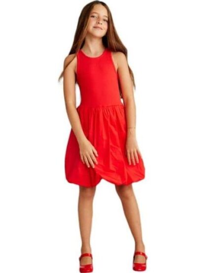 VESTIDO MANGAS GLOBO ROJO HOLLY LAND KIDS - Image 6