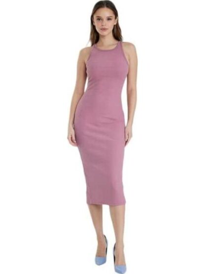 VESTIDO MIDI ACANALADO MAQUILLAJE HOLLY LAND