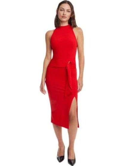 VESTIDO MIDI ACANALADO ROJO HOLLY LAND - Image 2