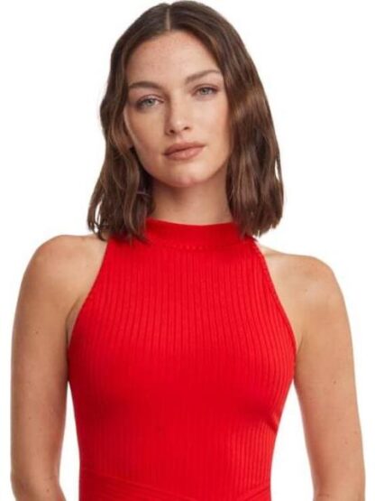 VESTIDO MIDI ACANALADO ROJO HOLLY LAND - Image 4