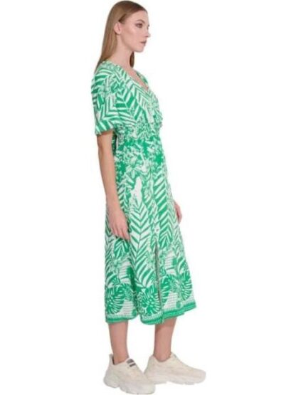 VESTIDO MIDI ESTAMPADO VERDE HOLLY LAND - Image 4