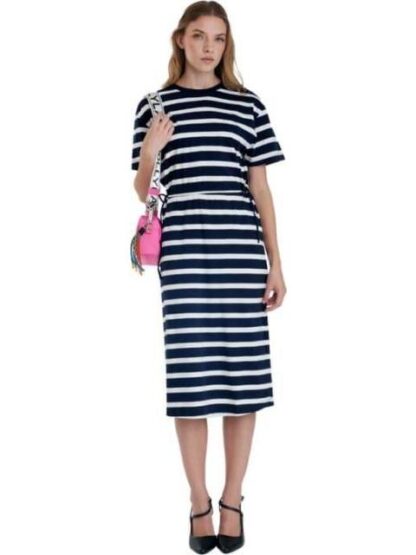 VESTIDO MIDI RAYAS BLANCO HOLLY LAND - Image 2