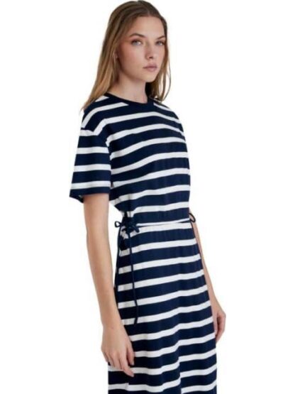 VESTIDO MIDI RAYAS BLANCO HOLLY LAND - Image 4
