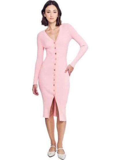 VESTIDO MIDI TEJIDO ROSA SAO PAULO - Image 2